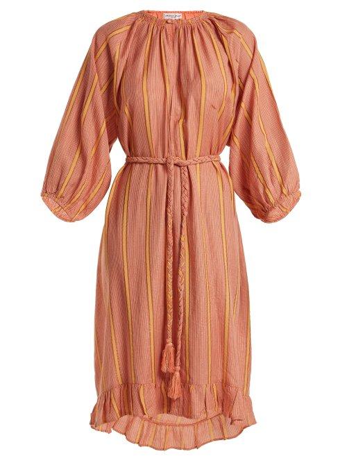 Matchesfashion.com Apiece Apart - Ilia Striped Cotton Blend Dress - Womens - Nude Multi