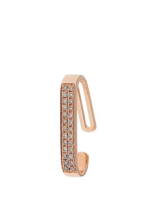 Anissa Kermiche Diamond & Rose-gold Ear Cuff