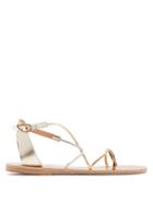 Matchesfashion.com Ancient Greek Sandals - Meloivia Metallic Leather Sandals - Womens - Silver Gold