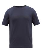 Matchesfashion.com Ashmei - Carbon Logo Print Technical Merino Blend T Shirt - Mens - Navy