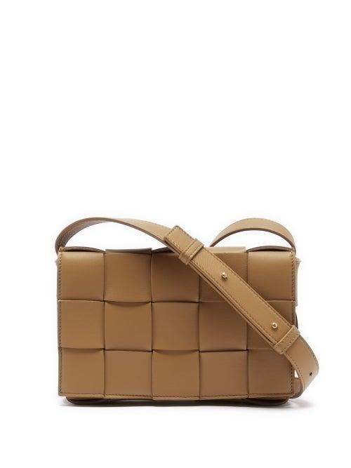 Bottega Veneta - Cassette Intrecciato-leather Cross-body Bag - Womens - Tan