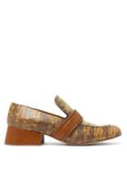 Matchesfashion.com Chlo - Cheryl Lizard-effect Leather Loafers - Womens - Tan Multi