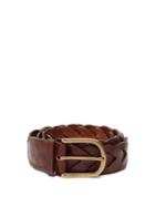 Matchesfashion.com Ami - Braided Leather Belt - Mens - Brown