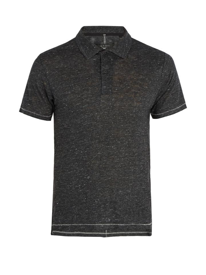 Rag & Bone Owen Linen Polo Shirt