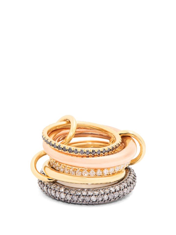 Spinelli Kilcollin Nexus Diamond, Silver & Gold Ring