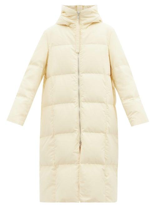 Ladies Rtw Jil Sander - Hooded Quilted Down Coat - Womens - Cream