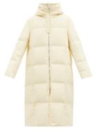 Ladies Rtw Jil Sander - Hooded Quilted Down Coat - Womens - Cream