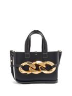 Matchesfashion.com Jw Anderson - Chain-front Mini Leather Tote Bag - Womens - Black