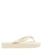 Gucci - Gg-logo Plaque Rubber Flip Flops - Womens - White