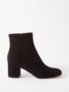 Gianvito Rossi - Margaux 60 Suede Ankle Boots - Womens - Black