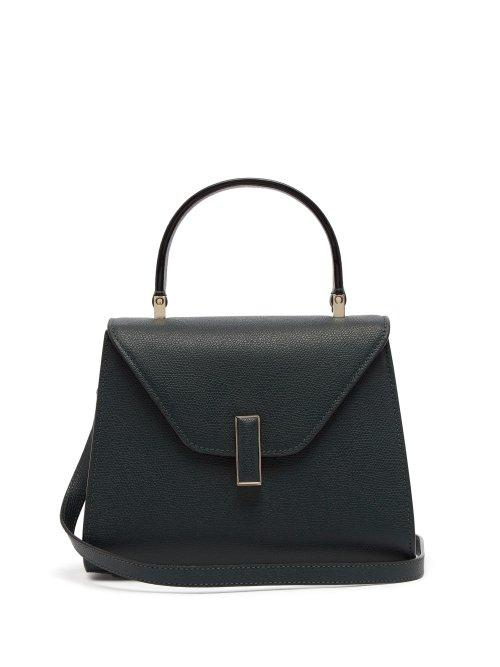 Matchesfashion.com Valextra - Iside Mini Grained Leather Bag - Womens - Dark Green
