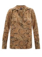 Nili Lotan - Colleen Paisley-print Silk-georgette Blouse - Womens - Brown Print