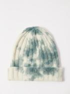 The Elder Statesman - Hot Ranger Tie-dyed Cashmere Beanie Hat - Mens - Green Multi