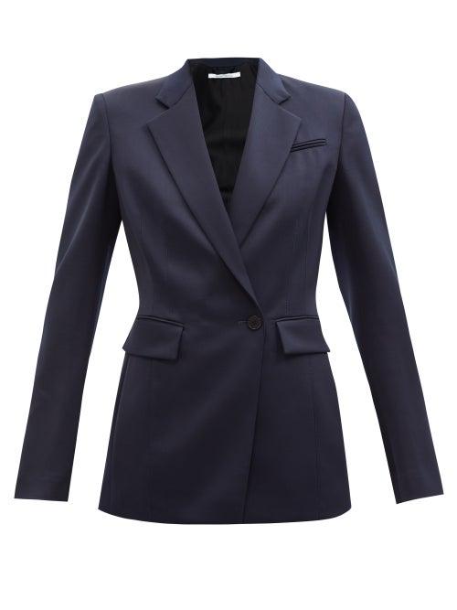 Another Tomorrow - Merino-twill Jacket - Womens - Navy