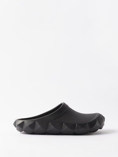 Valentino Garavani - Roman Stud Turtle Rubber Clogs - Mens - Black