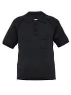 Matchesfashion.com Maison Margiela - Technical Knit Polo Shirt - Mens - Black