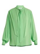 Matchesfashion.com Balenciaga - Gathered Blouse - Womens - Green