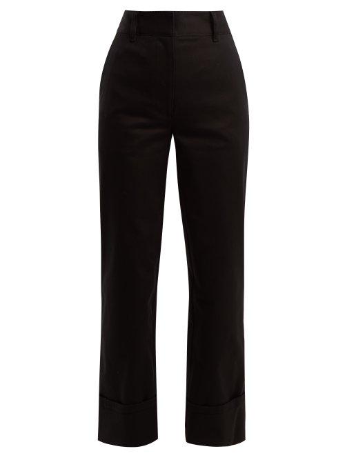 Matchesfashion.com Prada - Tailored Straight Leg Cotton Trousers - Womens - Black