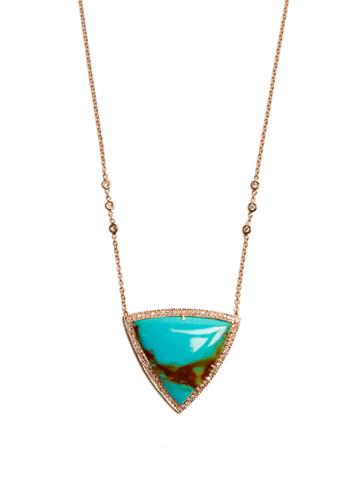 Jacquie Aiche Diamond, Turquoise & Rose-gold Necklace
