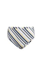 Matchesfashion.com Asceno - Striped High Rise Bikini Briefs - Womens - Blue Stripe