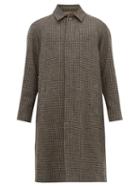 Matchesfashion.com De Bonne Facture - Single Breasted Houndstooth Wool Coat - Mens - Brown Multi