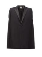 Matchesfashion.com Saint Laurent - Wool-twill Tuxedo Cape - Womens - Black