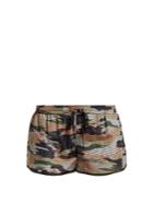 The Upside Striped Camouflage-print Performance Shorts