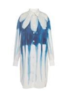 Marni - Dripping Daisy-print Poplin Shirt Dress - Womens - Blue Multi