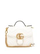Ladies Bags Gucci - Gg Marmont Small Quilted-leather Cross-body Bag - Womens - White