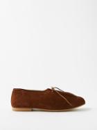 Jacques Solovire - Matt Fringed Suede Loafers - Mens - Brown