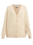 Matchesfashion.com Prada - Cut Out Cashmere Cardigan - Womens - Beige