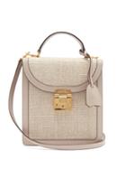 Matchesfashion.com Mark Cross - Uptown Leather-trimmed Canvas Cross-body Bag - Womens - Beige