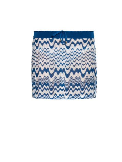 Missoni Mare Wave-stripe Fine-knit Mini Skirt