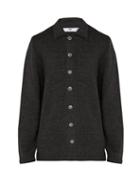 Matchesfashion.com Inis Mein - Alpaca And Silk Blend High Neck Cardigan - Mens - Charcoal