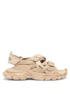 Matchesfashion.com Balenciaga - Track Velcro Faux-leather And Rubber Sandals - Womens - Beige