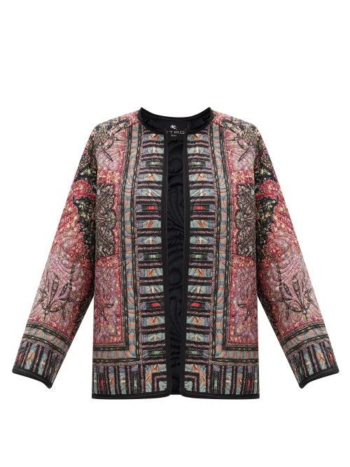 Matchesfashion.com Etro - Brumby Floral-print Quilted Jacket - Womens - Red Multi