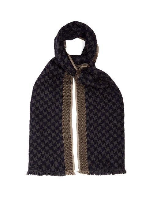 Matchesfashion.com Giorgio Armani - Wool Blend Scarf - Mens - Navy