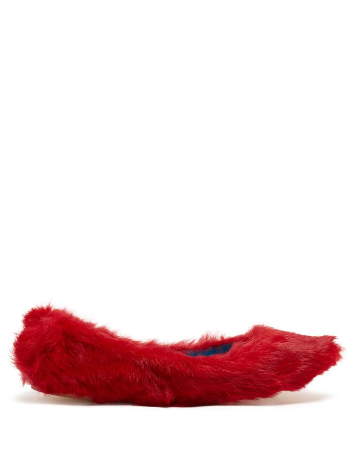 Marques'almeida Rabbit-fur Flats
