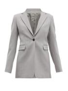 Matchesfashion.com Joseph - Lorenzo Single Breasted Wool Twill Blazer - Womens - Grey