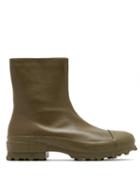 Matchesfashion.com Camperlab - Traktori Zipped Leather And Rubber Ankle Boots - Mens - Khaki