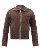 Matchesfashion.com Phipps - Dad Topstitched Organic-cotton Twill Jacket - Mens - Dark Brown