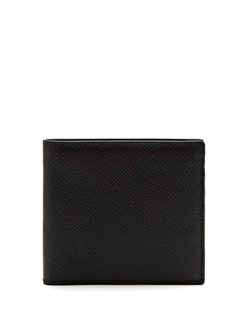 Matchesfashion.com Smythson - Panama Bi Fold Leather Wallet - Mens - Black