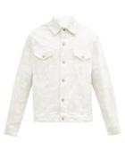 Matchesfashion.com Maison Margiela - Chalk-effect Marbled Cotton-twill Jacket - Mens - White