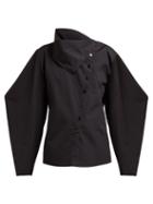 Matchesfashion.com Lemaire - Asymmetric Cotton Poplin Blouse - Womens - Black