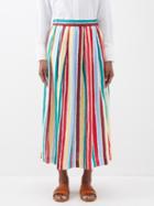 Weekend Max Mara - Cannes Midi Skirt - Womens - Mid Yellow