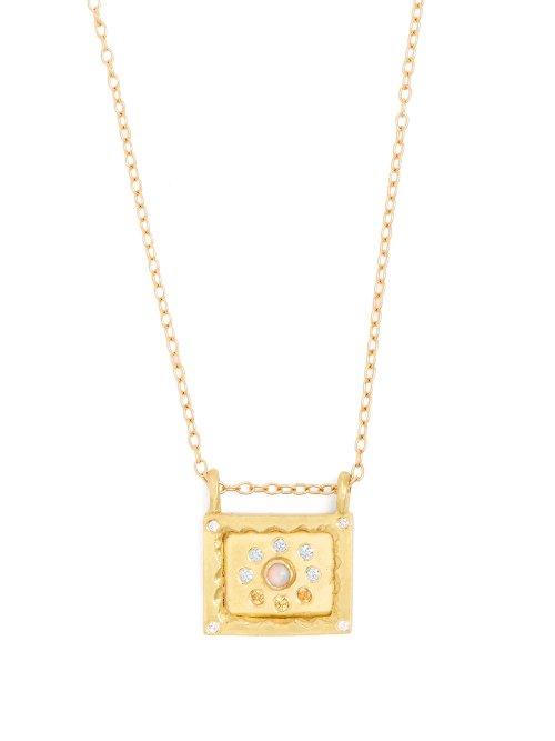 Matchesfashion.com Orit Elhanati - Havana 18kt Gold, Diamond & Opal Necklace - Womens - Gold