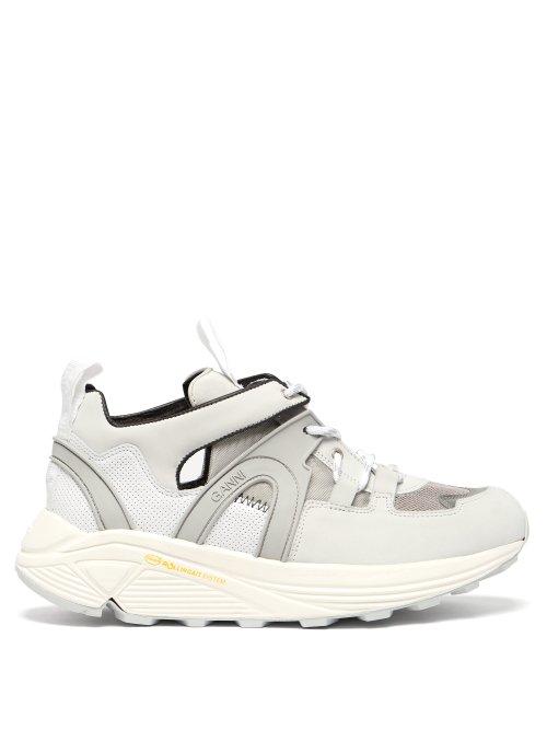Matchesfashion.com Ganni - Brooklyn Low Top Leather Trainers - Womens - White