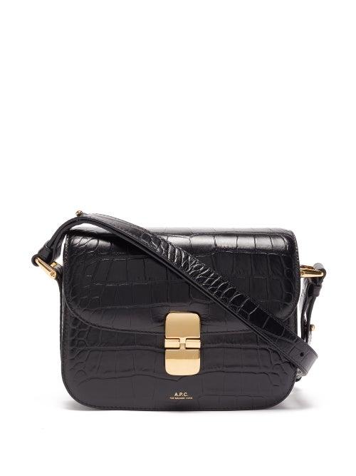 Matchesfashion.com A.p.c. - Grace Small Croc-effect Leather Cross-body Bag - Womens - Black