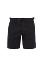 Matchesfashion.com Thom Sweeney - Tailored Cotton Blend Bermuda Shorts - Mens - Navy