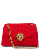 Dolce & Gabbana - Devotion Knitted Shoulder Bag - Womens - Red